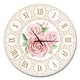 preview thumbnail 2 of 8, Designart 'Hand drawn Pink Roses Shabby Chic Vintage' Oversized Contemporary Wall CLock