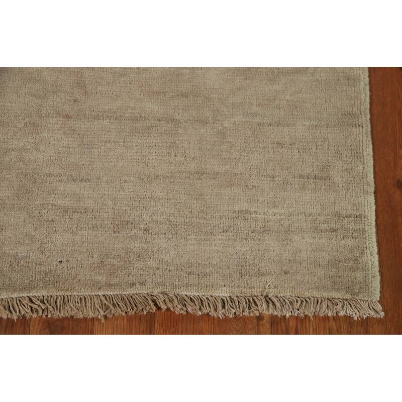 Contemporary Gabbeh Accent Rug Handmade Oriental Wool Carpet - 3'4"x 4'10"