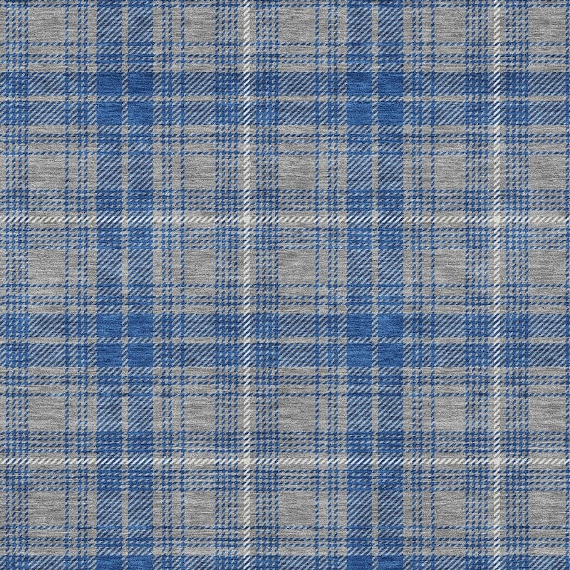 HomeRoots Plaid Transitional Rectangle Outdoor Rug