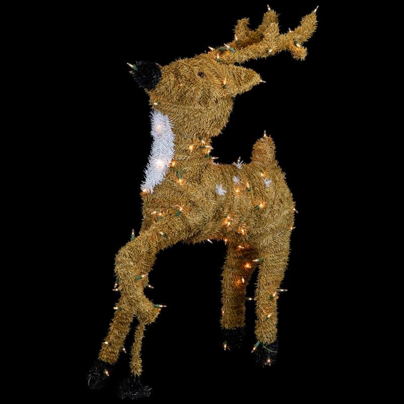 Prancing Reindeer With Spots Outdoor Christmas Decoration Brown