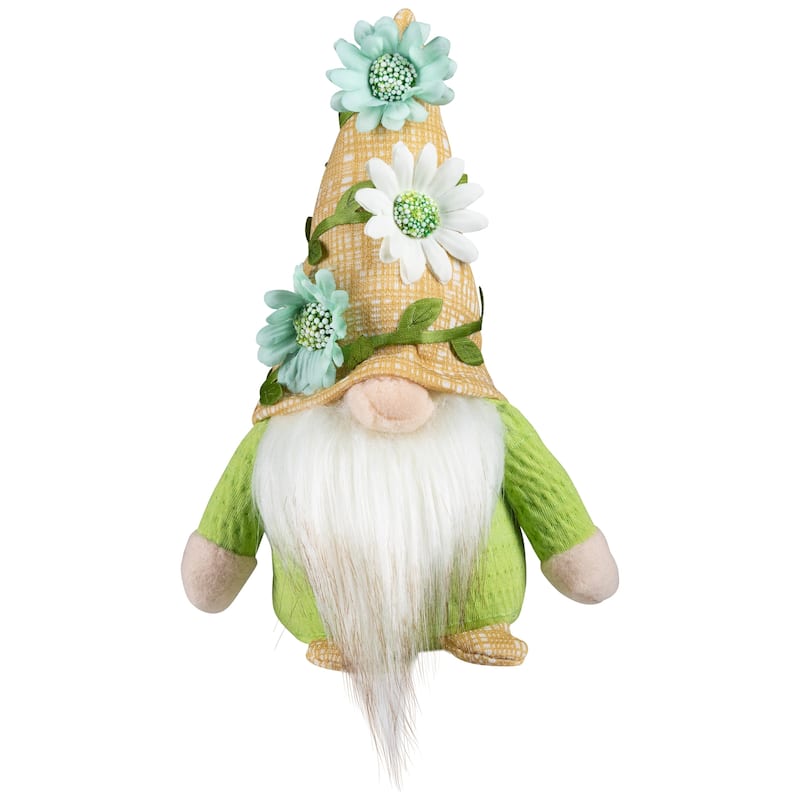 Mini Plush Floral Spring Gnomes - 7" - Blue, Yellow and Green - Set of 3