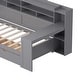 preview thumbnail 35 of 34, Twin Size Daybed All in One Daybed with Shelves Desk Drawers