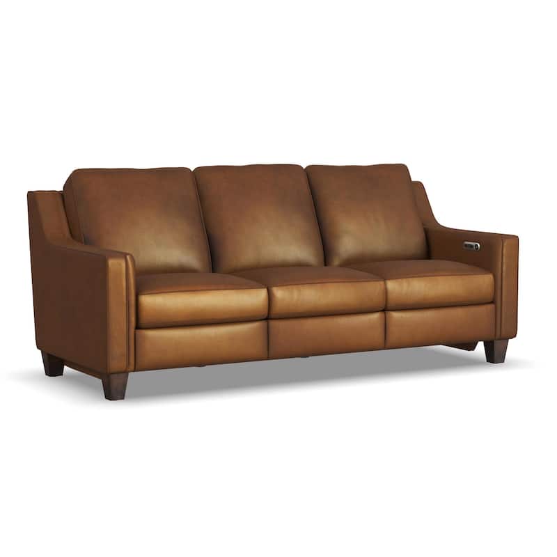 Finley Leather Power Inclining Sofa by Flexsteel - 82" x 36" x 38"