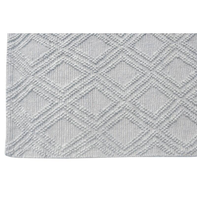 Domani Row Recycled Fiber Geometric Textured Area Rug