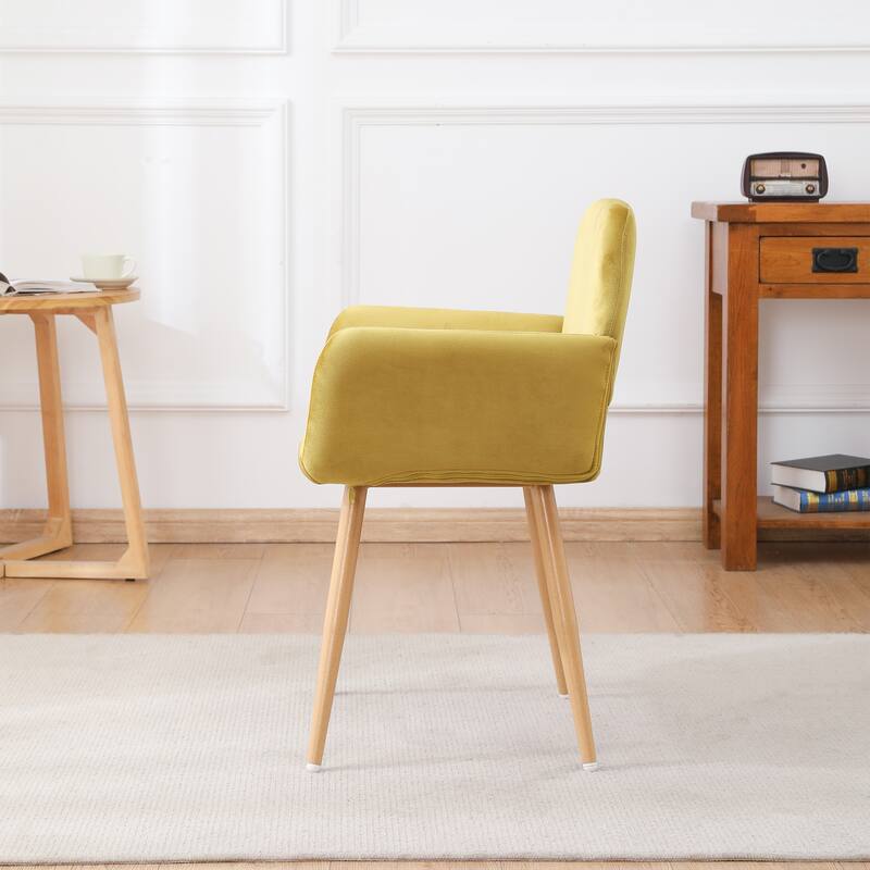 Upholstered Side Dining Chair with Metal Leg
