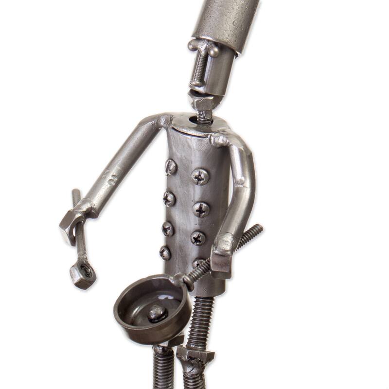 Novica Handmade Metallic Flavors Recycled Metal Sculpture