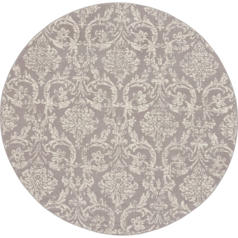Nourison Jubilant Vintage Farmhouse Damask Area Rug