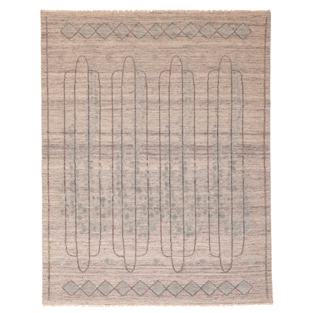 ECARPETGALLERY Hand-knotted Tangier Grey Wool Rug - 8'3 x 10'1