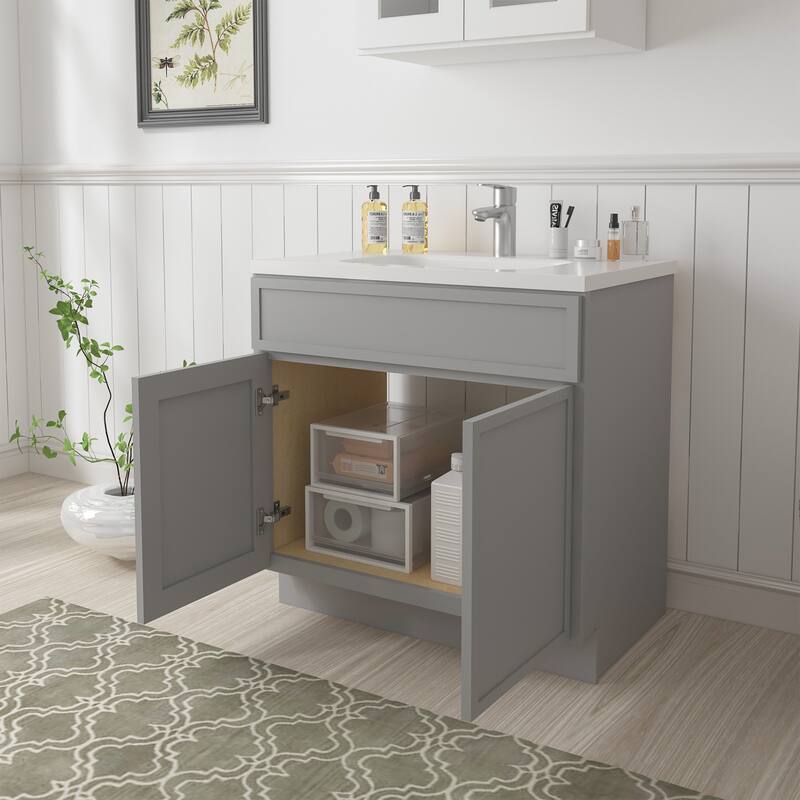 Vanity Art 30" Freestanding Single Base Storage Cabinet with Soft Close Doors