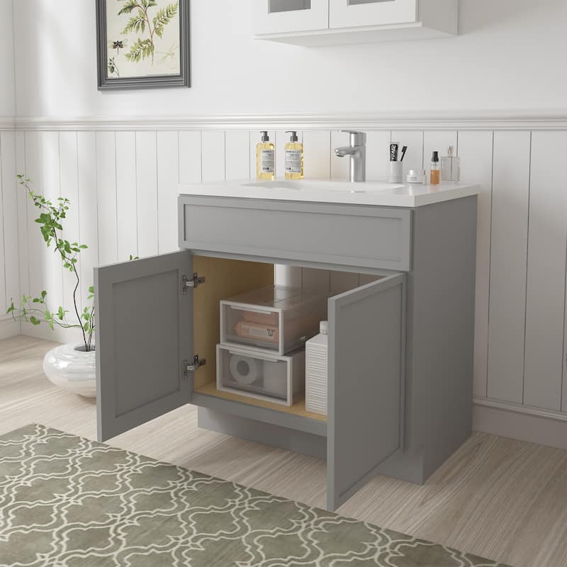 Vanity Art 36" Freestanding Single Base Storage Cabinet with Soft Close Doors