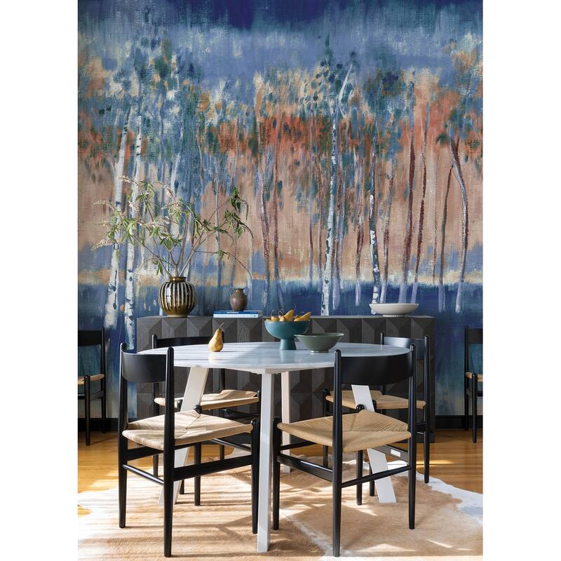 A-Street Prints Primavera Dark Blue Wall Mural