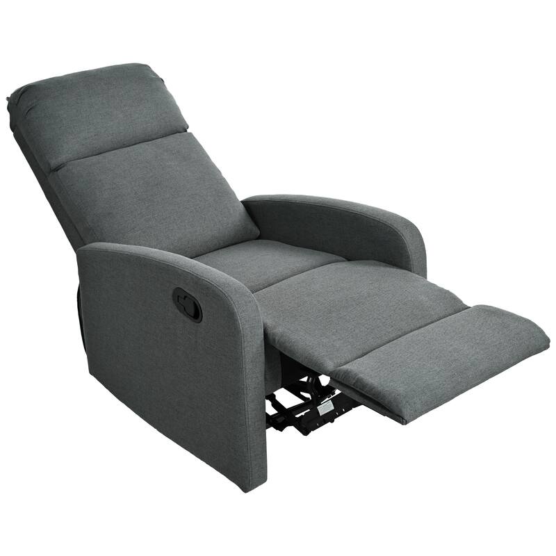 Roomfitters Modern Recliner Manual Recliner Home Theater Chair, Adjustable Recliner for Living Room, Charcoal