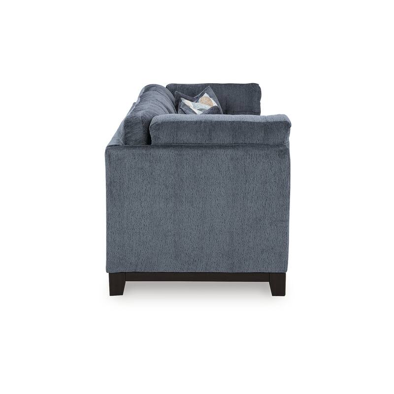 Signature Design by Ashley Maxon Place Dark Blue 3-Piece Sectional with Chaise - 140" W x 100" D x 37" H