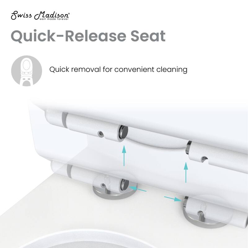 Swiss Madison SM-2T143 Rivoli 1.6 GPF Dual Flush Two Piece Elongated
