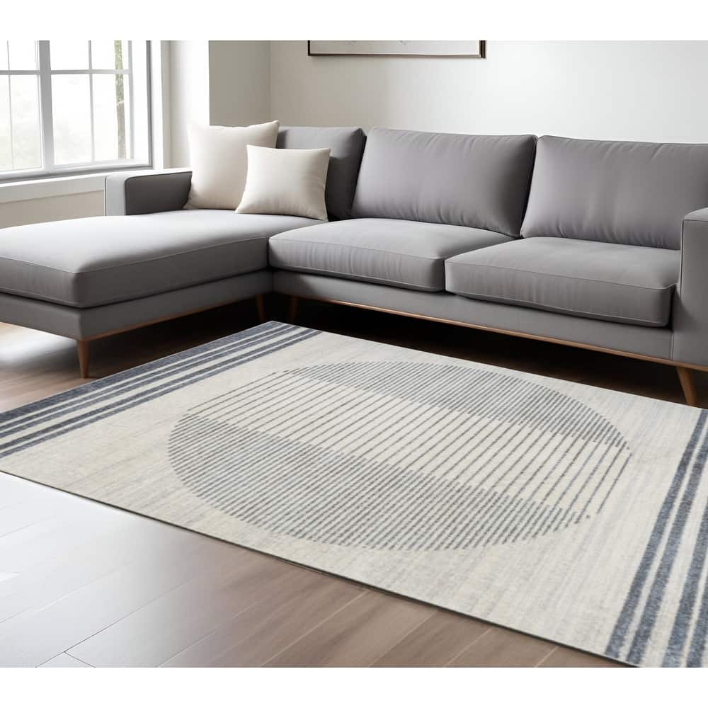 HomeRoots Geometric Modern Rectangle Area Rug
