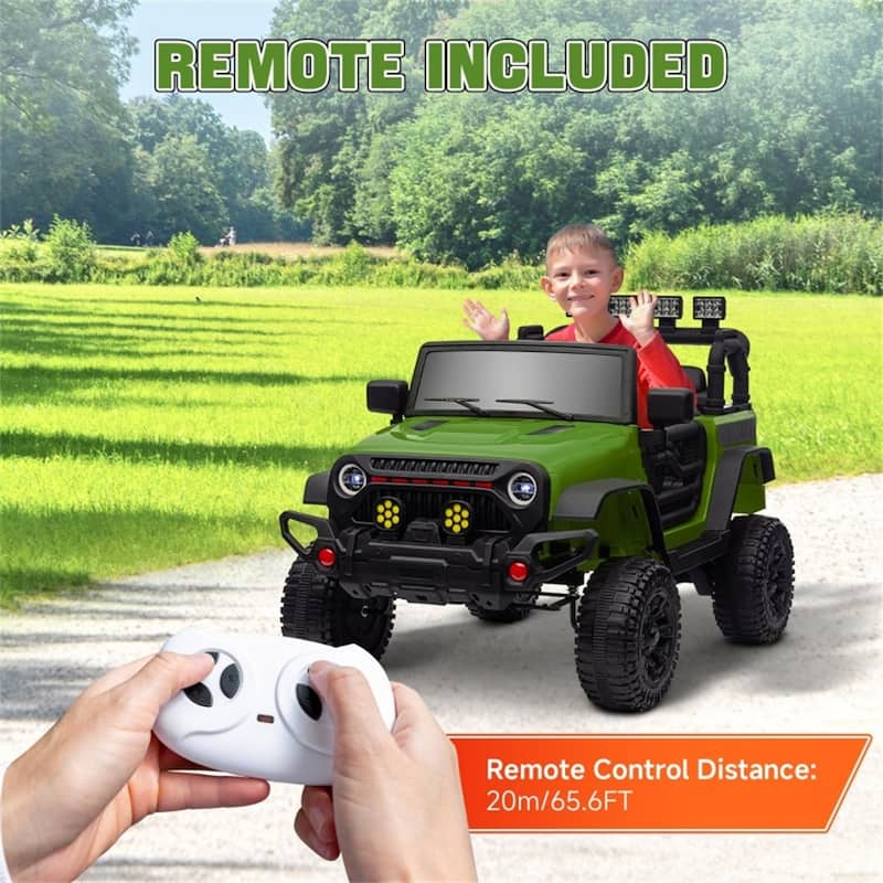 Kids Ride-On Car SUV Design with 2 Motors and Shock-Absorbing Wheels Remote Control - 39.4" L x 24.8" W x 25.6" H