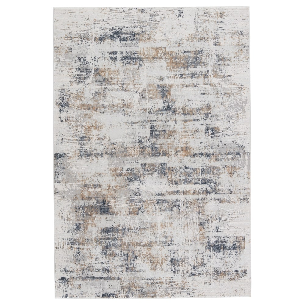 Harvey Abstract Light Gray/ Gold Area Rug