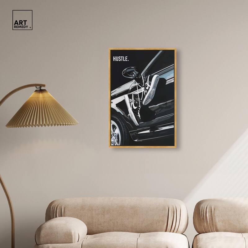 Sneaker Lace Car Canvas by Art Remedy