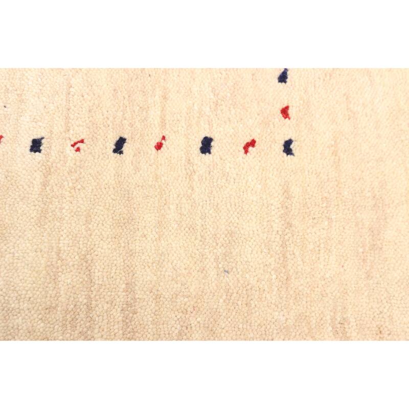 ECARPETGALLERY Hand Loomed Kashkuli Gabbeh Beige Wool Rug - 4'1 x 5'8