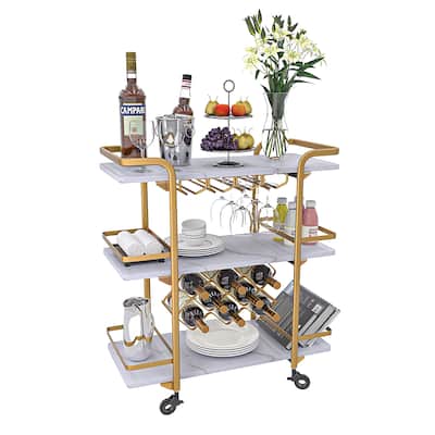 Modern Industrial 3-tier Bar Cart