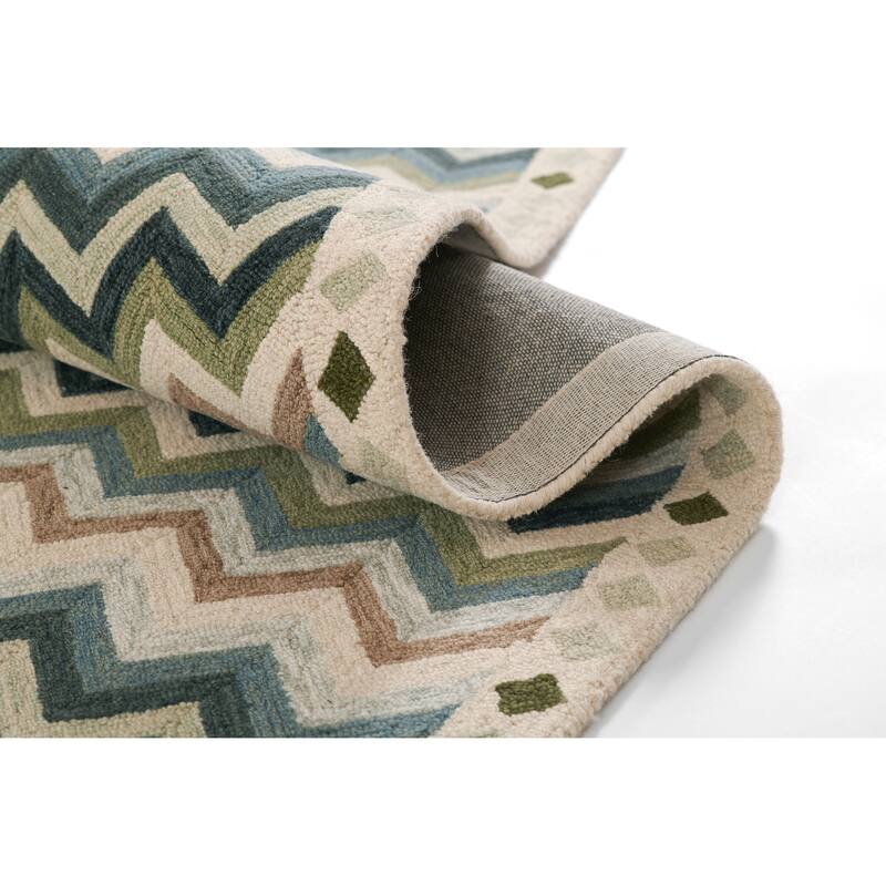 Erin Gates by Momeni Abbott Zigzag Stripe Hand Tufted Wool Area Rug