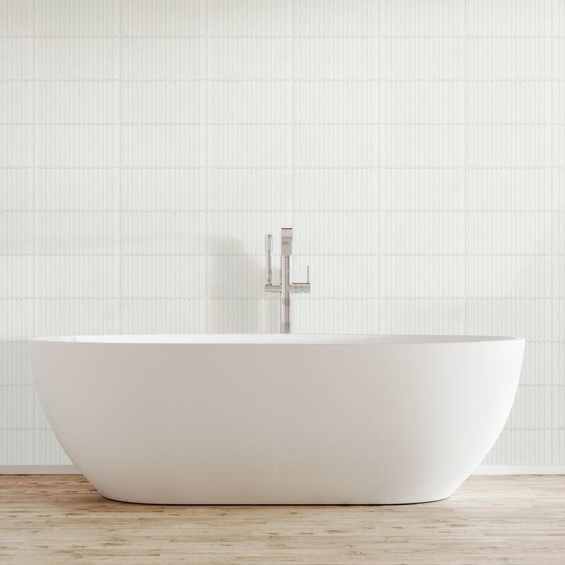 Merola Tile Kings Loft White 7-7/8" x 15-3/4" Ceramic Wall Tile