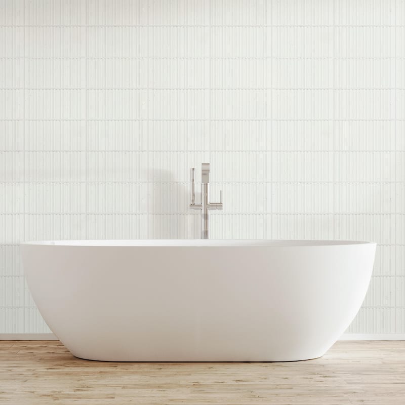 Merola Tile Kings Loft White 7-7/8" x 15-3/4" Ceramic Wall Tile