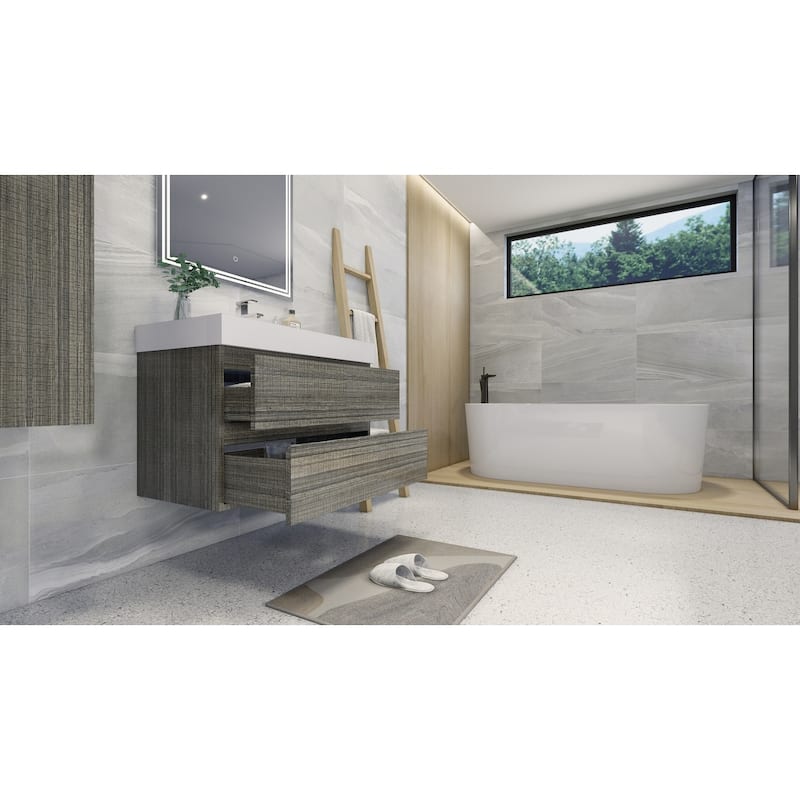 Baillie 36'' Wall-Mounted Vanity with Reinforced Acrylic Sink