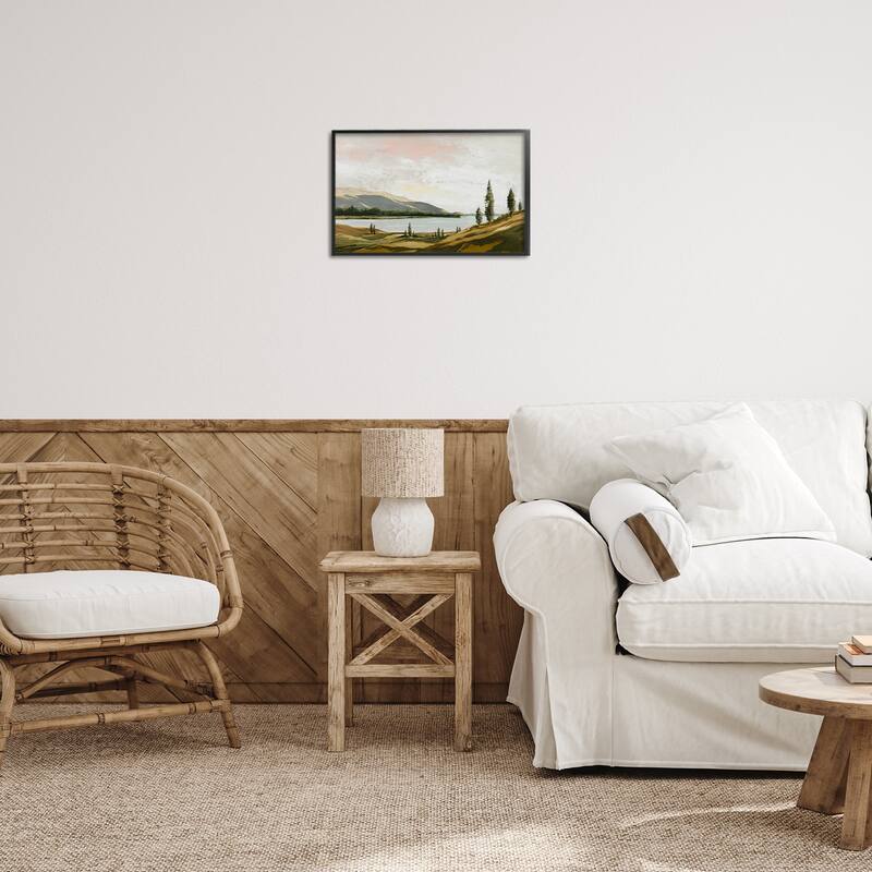 Stupell Calm Scenic Landscape Framed Giclee Art Design By Max Maxx