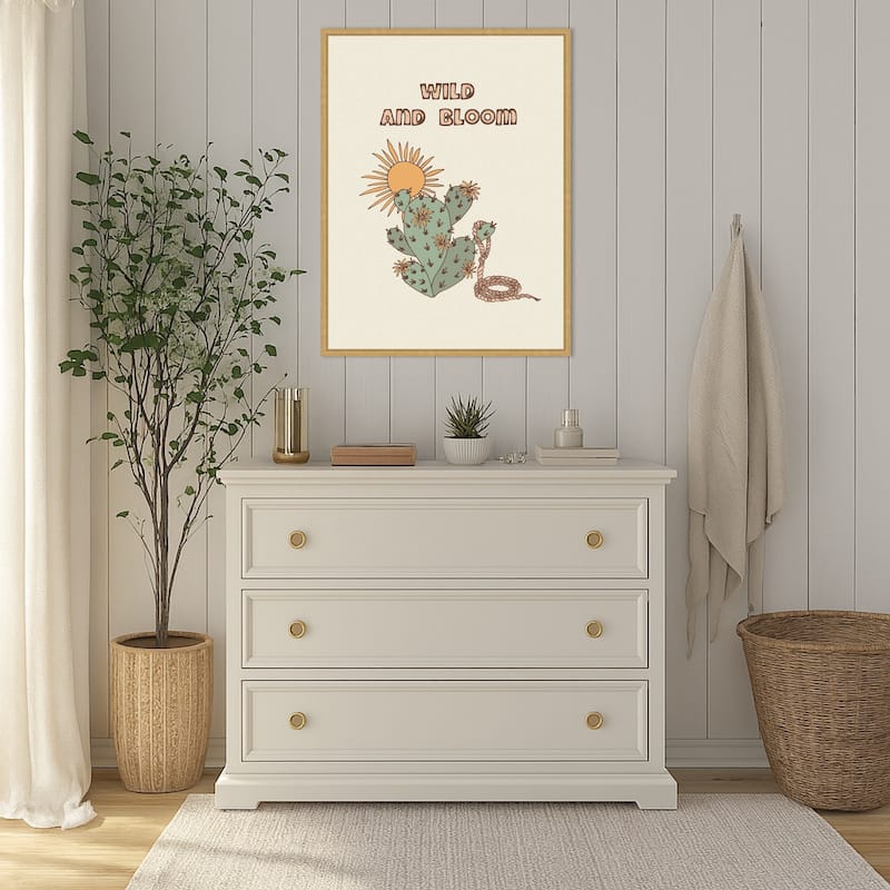 Wild a Bloom by Olena Kovalova Framed Canvas Wall Art Print