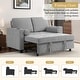 preview thumbnail 83 of 140, 3-in-1 Corduroy Sleeper Sofa Pull-Out Bed Convertible Adjustable Loveseat with USB Port
