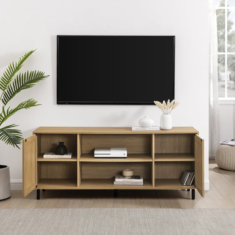 Middlebrook Designs Boho Rattan-Door TV Stand