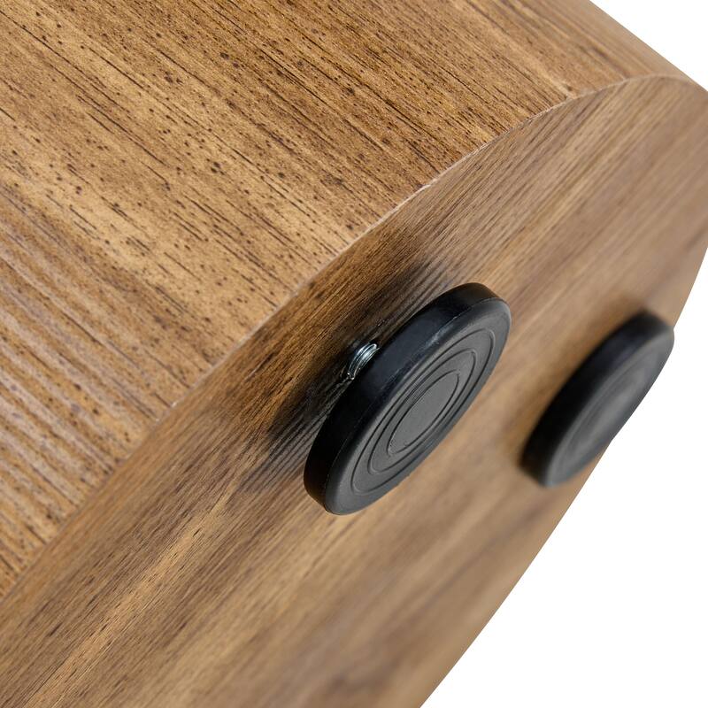 GDFStudio - Jackson Multi-Size Cylindrical Coffee Table Set with Wood-Grain Finish