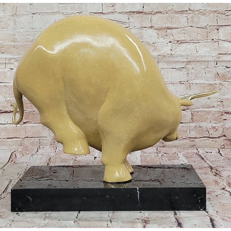 Bronze Imitative Bull Statue Modern Abstract Farmhouse Sculpture Decor