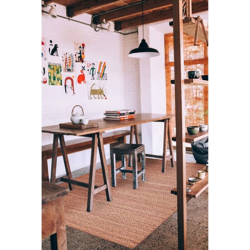 ECARPETGALLERY Flat-Weave Palas Denizli Dark Pink Kilim - 5'3 x 7'6