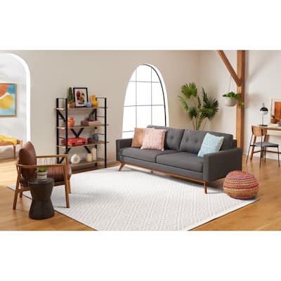 SAFAVIEH, Handmade Marbella Anny Geometric Fringe Wool Rug