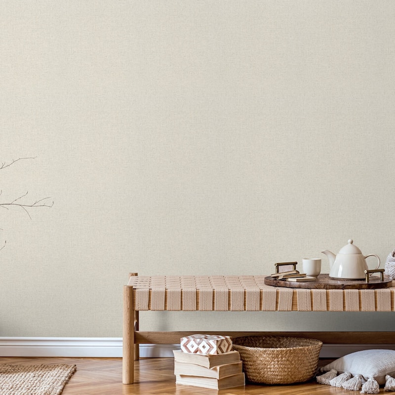 Galerie Wallcoverings Woods and Wicker Collection Simple Plain Texture Matte Finish Vinyl on Non-woven Wallpaper Roll