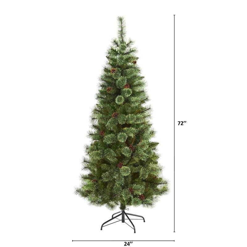 6ft. Pine Artificial Christmas Tree with 477 Branches - Charming Seasonal Holiday X-Mas Display