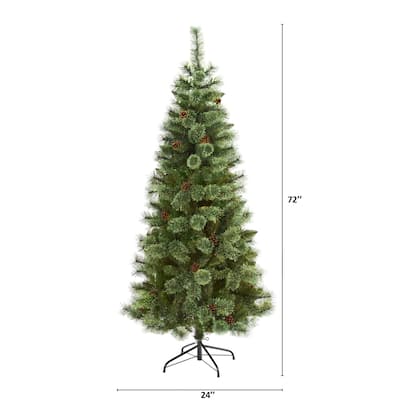 6ft. Pine Artificial Christmas Tree with 477 Branches - Charming Seasonal Holiday X-Mas Display