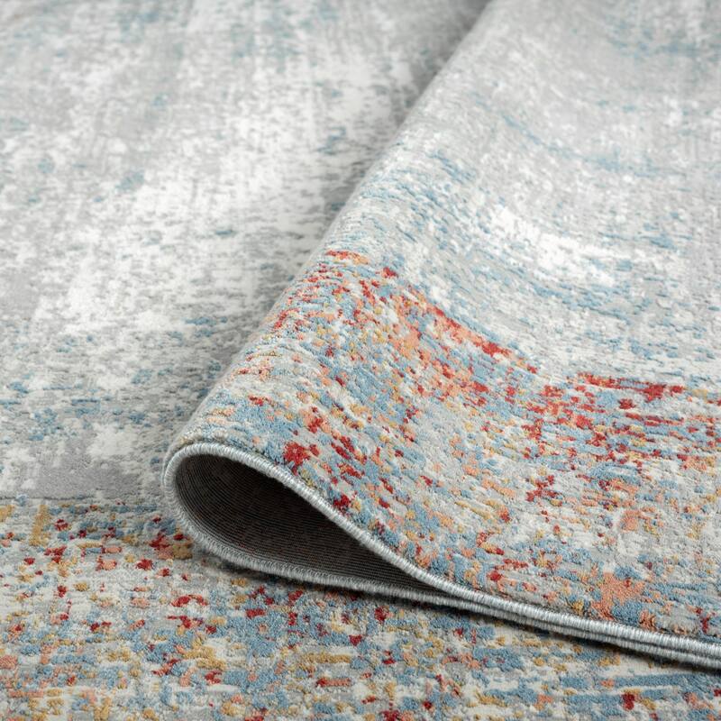 Dalton Sterling/Multi Abstract Area Rug