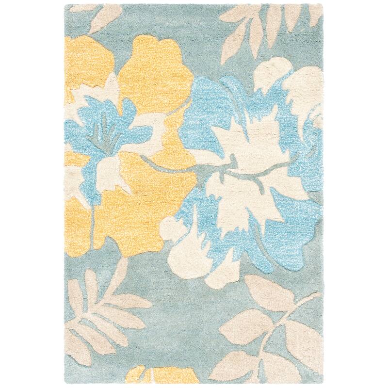 SAFAVIEH Handmade Soho Kacy N.Z. Wool Rug - 2' x 3' - Blue/Multi