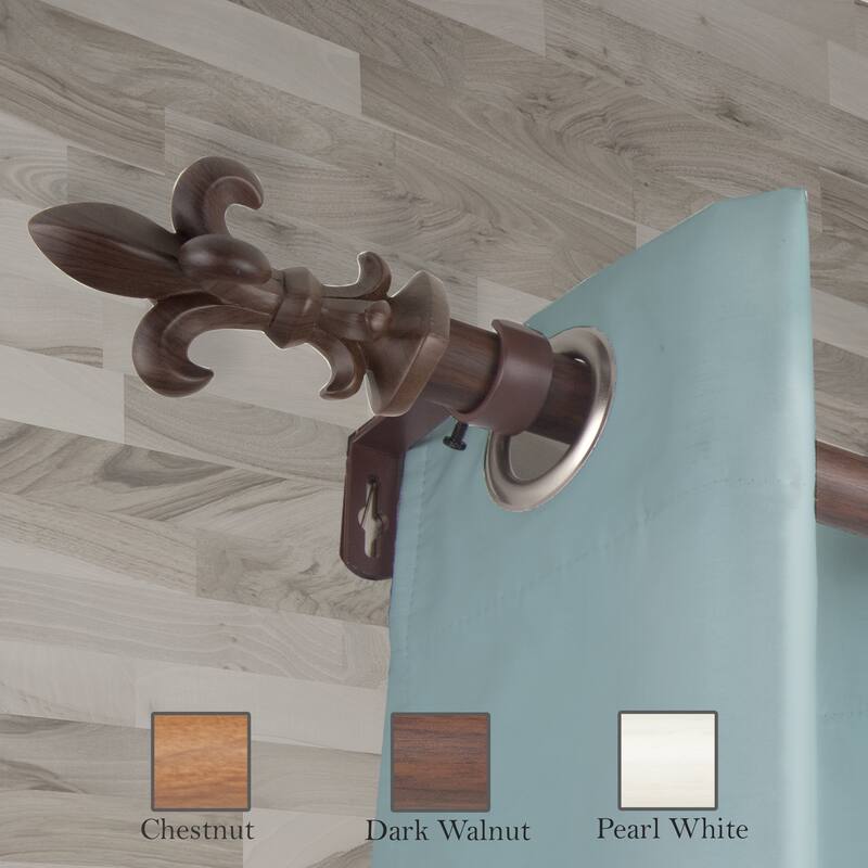 InStyleDesign Easton 1 inch Faux Wood Curtain Rod