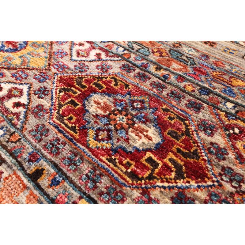 Golden Nile Khorjin Persian Gabbeh Hand Knotted Wool Rug - 3' 5" X 5' 0"