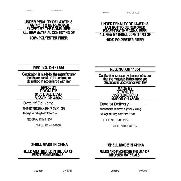 3in1 Adjustable Down Alternative Pillow By DOWNLITE® (Hypoallergenic