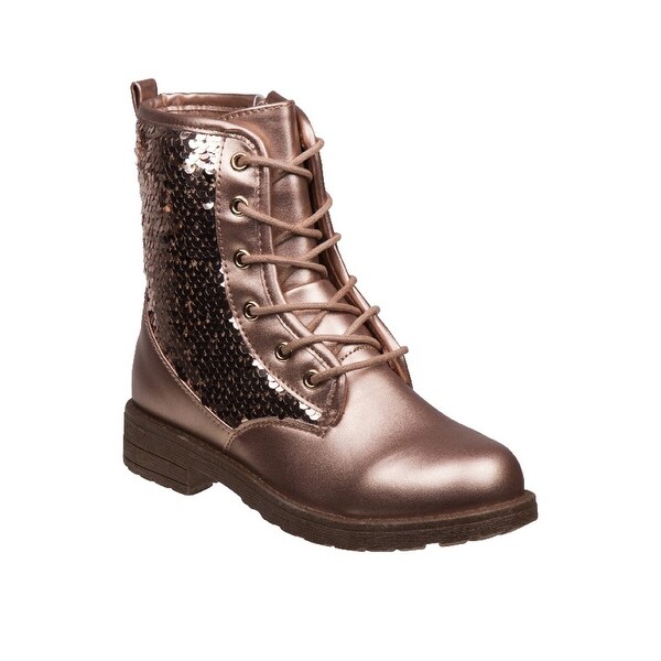 black boots with rose gold