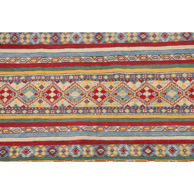 Kazak Oriental Area Rug Hand-Knotted Bedroom Wool Carpet - 5'1" x 6'6"
