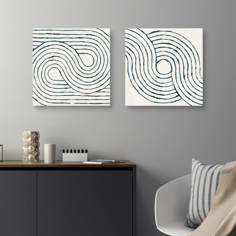 Rainbow Road I Navy, Rainbow Road II Navy by Moira Hershey Canvas Art Prints