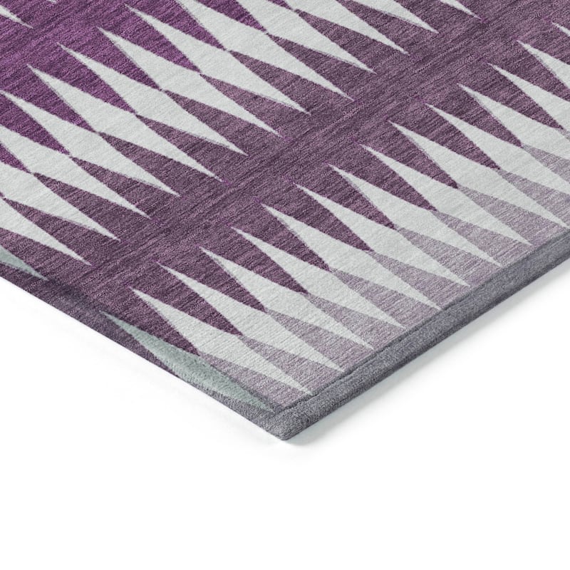 Machine Washable Indoor/ Outdoor Chantille Contemporary Geo Rug