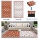 preview thumbnail 44 of 43, Garvee Cross Pattern Waterproof Reversible Outdoor Patio Rug