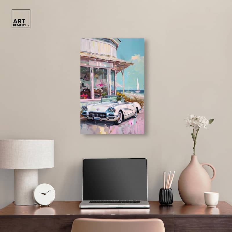 Classic Beach Store Canvas by Art Remedy, Gallery Wrapped
